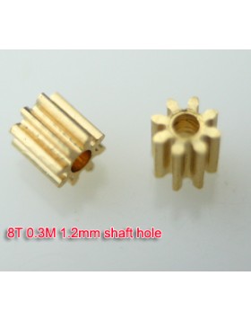 8T 0.3M 1.2mm shaft hole pinion gear