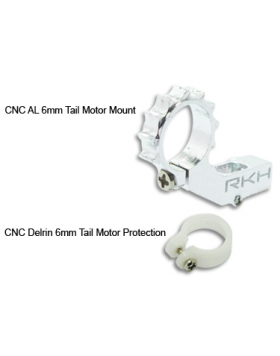 CNC AL 6mm Tail Motor Mount Set Silver  Blade Nano CPX nCPX860-S