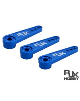 RJX Alu Servo Arm for Mini and Standard Servo X3PCS BLUE [EDN-1364BLU]