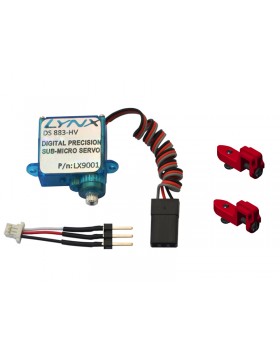 LX0883 - 130X - Lynx Tail Servo DS-883-HV With Support - Set - Red