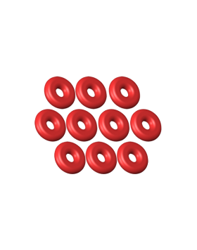 LX0419 - O-Ring ID 1 - W 1 Silicon Red - 10pcs