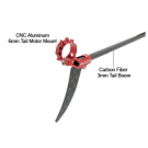 CNC AL 6mm Tail Motor Mount w/CF 3mm Tail Boom Set Red Blade Nano CPX nCPX870-R