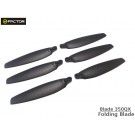 350QX Foldable Blade -Black (6 pcs, 3R+3L) [HF350QX02BK]