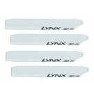 LXT1258-3D - Plastic Main Blade 125 mm - Stretch - T-Rex150 - Pro Edition - White - 2 Set