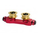 Aluminum/Brass Tail Belt Guide (RED) - BLADE 300X Model #: MH-300X105TG