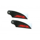 ZHT-070R - ZEAL Carbon Fiber Tail Blades 70mm (Red) - Goblin 380