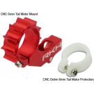 CNC 6mm Tail Motor Mount w/Delrin Protection (Red) - mCP X/mSR/X