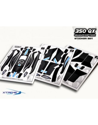 Pre-Cut Body Sticker Set (Black)-Blade 350QX 350QX04-K