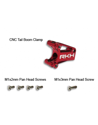 CNC 2mm Tail Boom Mount (Red) - Blade MCP X613-R