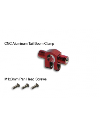 CNC AL 2mm Tail Boom Clamp (Red) - Blade mCP X/V2/Nano CPX MCP X816-R