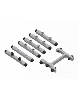 LX1221 - 450X - LYNX Frame - Servo Support and Frame Spacer, Set - Silver