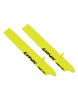 LX61354-SP - 130 X - Lynx Plastic Main Blade 135 mm - Bullet - Yellow Neon