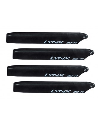 LXT1253-3D - Plastic Main Blade 125 mm - Stretch - T-Rex150 - Pro Edition - Black - 2 Set