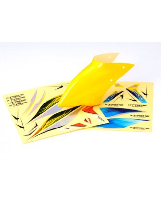 Pre-Painted Canopy (Type B) MCPX -YELLOW (w/ Tail Fin Sticker) MCPX012-Y 