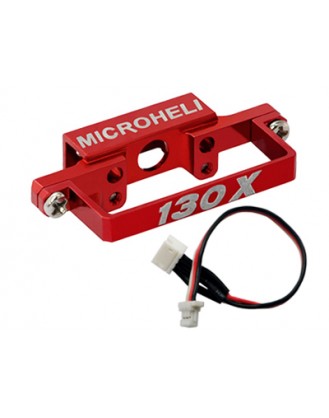 Aluminum DS35 Tail Servo Mount w/ Cable (RED) - BLADE 130X Model #: MH-130X121C