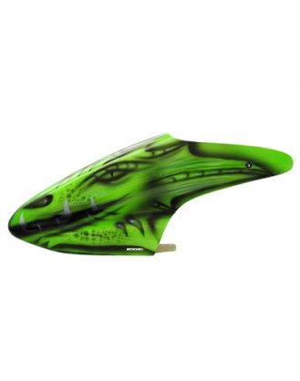 Airbrush Fiberglass Green Dragon Canopy - BLADE 450X/3D Model #: MH-4503D90GD