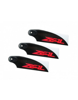 ZEAL 3-blade Carbon Fiber Tail Blades 105mm (Neon Orange)