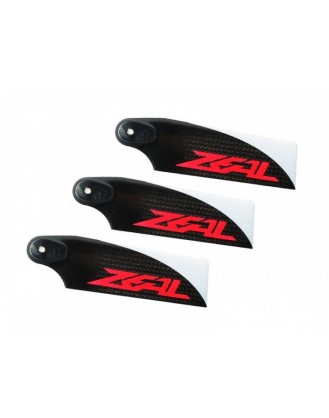 ZEAL 3-blade Carbon Fiber Tail Blades 115mm (Neon Orange)